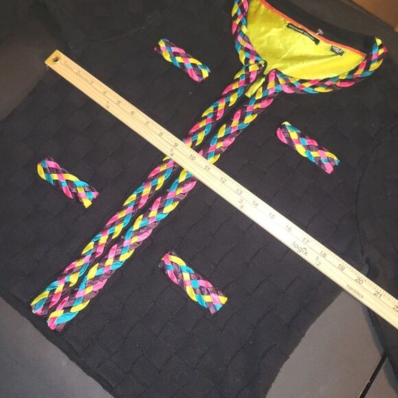 Michael Simon Colorful Cashmere Blend Cardigan Sweater XL - Picture 10 of 11